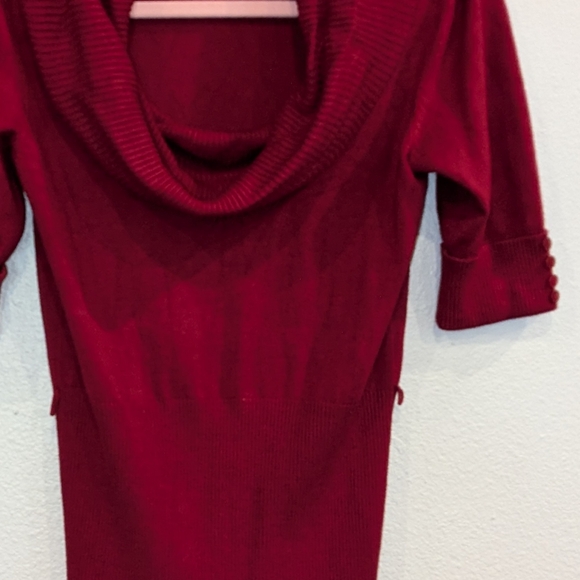 Cowl Neck Sweater Elbow Length Sleeves by Maurice's Sz Large - Picture 2 of 3